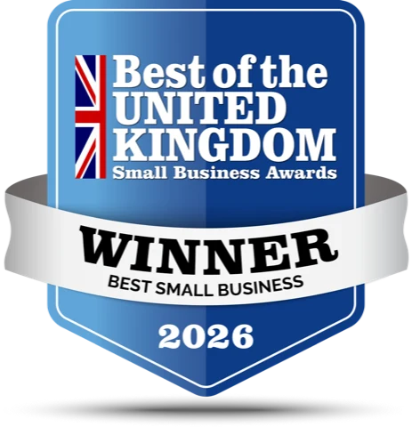 Best of the United Kingdom Small Business Awards 2026 winner seal, Best Small Business